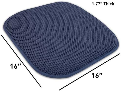 Sweet Home Collection Memory Foam Chair Cushion Honeycomb Pattern Solid Color - Image 4