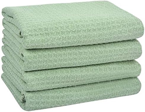 VIVOTE Sage Green Tea Towels for Kitchen Dish Cloth Microfibre Tea Towel by VIVOTE