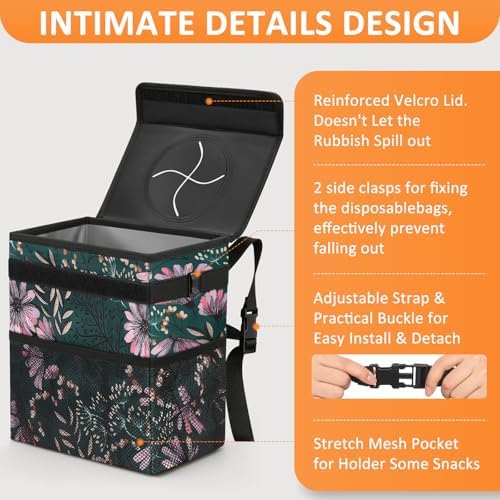 Vankor Car Trash Can with Lid Leak Proof Car Accessories - Image 4