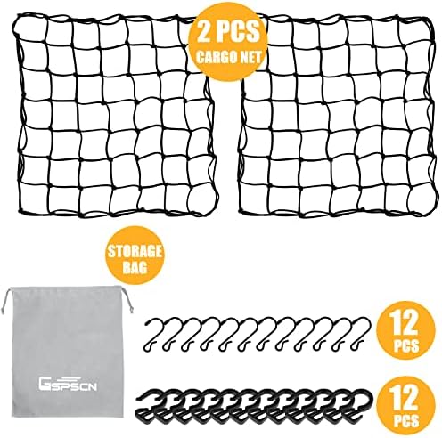 GSPSCN 16"x16" Portable Heavy Duty Cargo Net Stretches to 47"x47" - Image 6