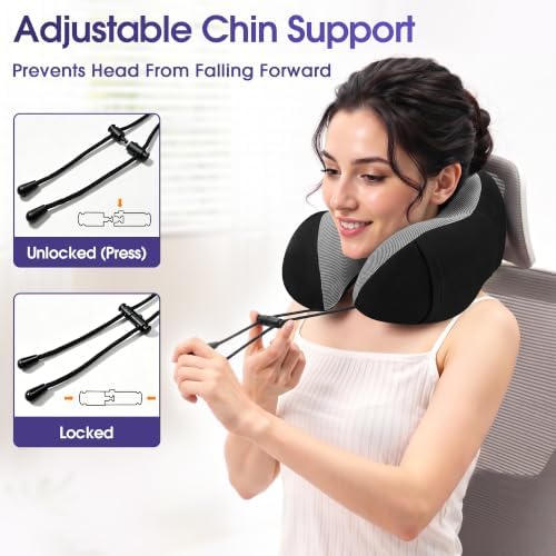 CloudBliss Neck Pillow for Airplanes, Memory Foam Travel Pillow - Image 5