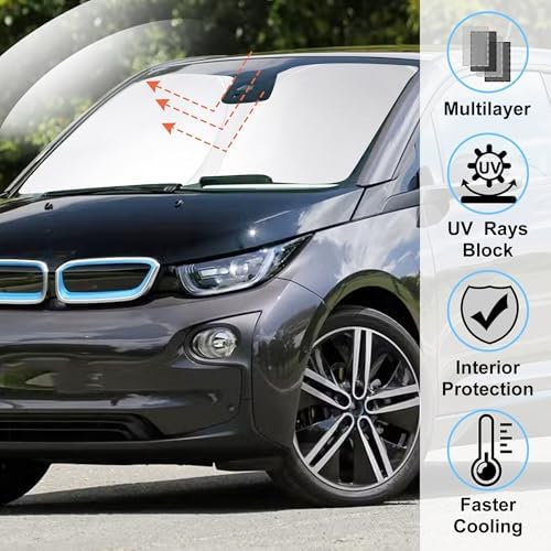 Windshield Sun Shade for 2014-2021 2022 BMW i3 Accessories - Image 2