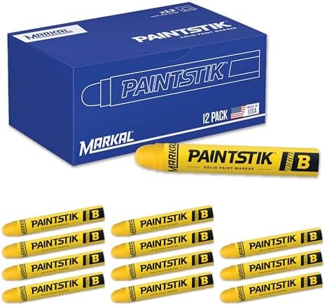 Markal 80221 B Paintstik Solid Paint Ambient Surface Marker, 11/16" x 4-3/4" by Markal