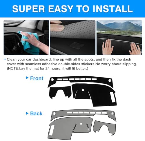 Autorder Dashboard Cover Mat for Toyota bZ4X /Subaru Solterra 2023 2024 2025 - Image 5