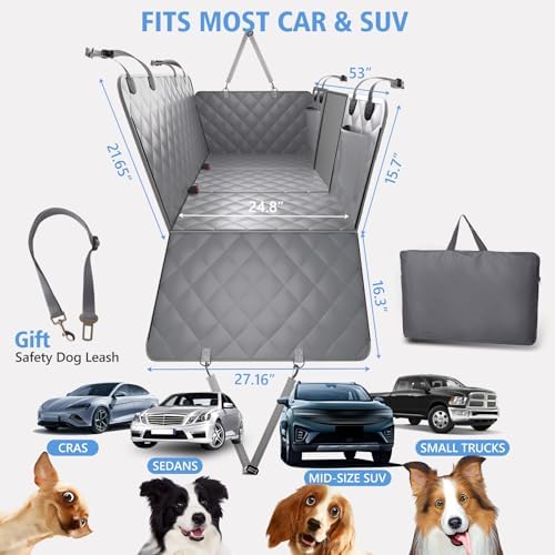 Btefd Back Seat Extender for Dogs, Hard Bottom Dog Hammock for Car & SUV - Image 6