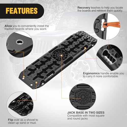 Nilight Off Road Traction Boards 4x4 Truck Recovery Tracks Mats Gear 2PCS - Image 3
