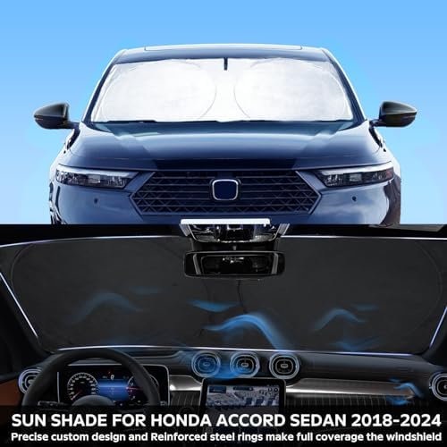 Windshield Sun Shade for Honda Accord 2018-2024 2025 2026 4 Layers Sunshade - Image 3