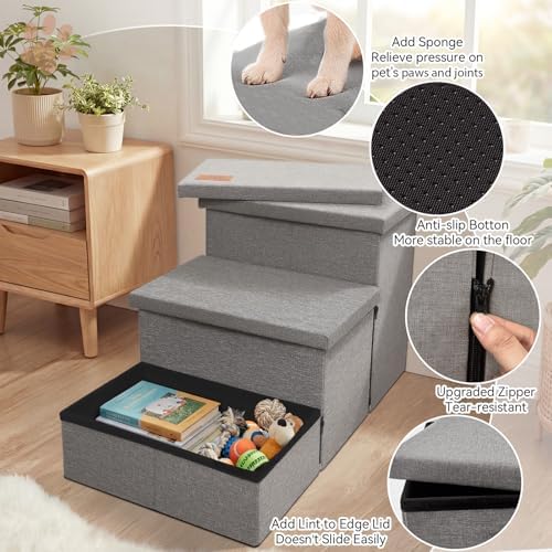 Zerbuger Dog Stairs with Storage - Image 3