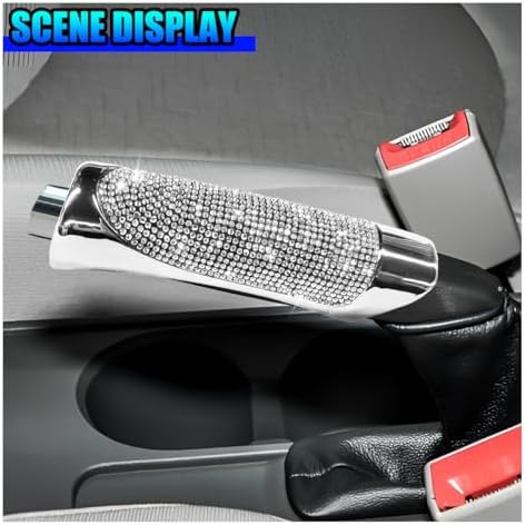Bling Car Handbrake Cover, ABS Rhinestone Automotive Brake Levers Anti-Scratch - Image 3