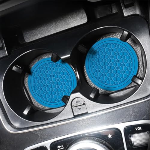 Mandark 2PCS 2.75 Inch Car Cup Holder Coasters, Light Blue - Image 4
