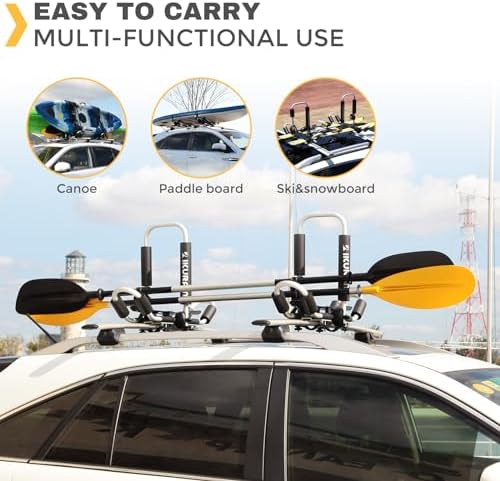 IKURAM R Aluminum Kayak Roof Rack Folding J-Style Universal 4-in-1 - Image 6