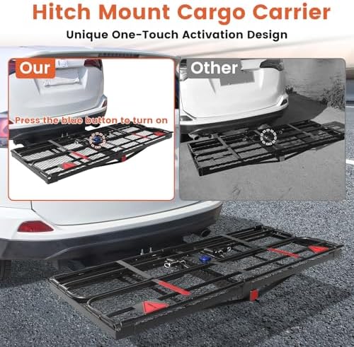 Folding Hitch Mount Cargo Carrier - Image 2