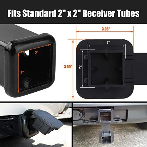 CZC AUTO 2 Inch Trailer Hitch Cover Plug Cap Insert, 1 Pack - Image 4