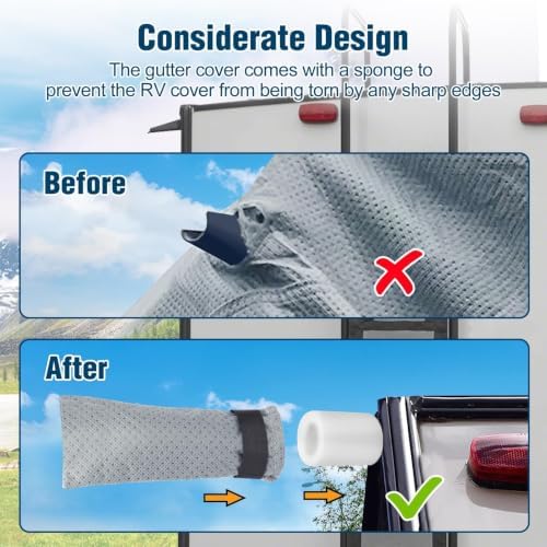Mofeez RV Cover, 18-20ft Travel Trailer Cover, Heavy Duty 7 Layer Top Anti-UV - Image 6