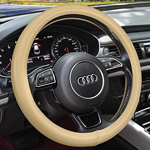 Haokay Heavy Duty Pure Cowhide Steering Wheel Cover SUV Car by HAOKAYAUTOPRODUCTS
