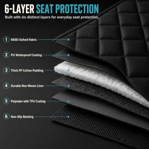 Back Seat Cover for Dogs, 600D Waterproof Non-Slip Car Seat Protector - Image 5