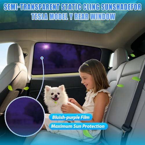 ZATOOTO Tesla Model Y Rear Car Window Shades 2020-2026, Static Cling - Image 4