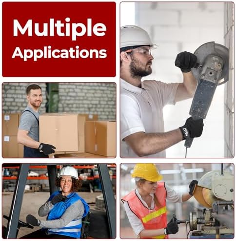 HANDLANDY Work Gloves for Men & Women, Utility Mechanic Working Gloves Touch - Image 6
