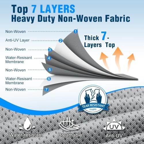 Mofeez RV Cover, 22-24ft Travel Trailer Cover, Heavy Duty 7 Layer Top Anti-UV - Image 3