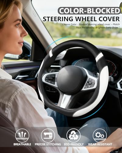 Cxtiy D-Shaped Flat Bottom Steering Wheel Cover - Image 2