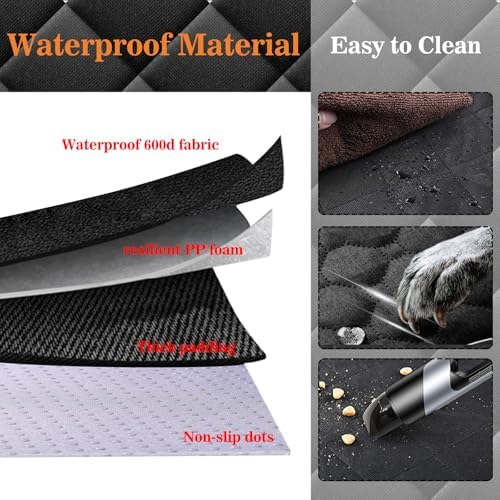 Meolsaek Dog Car Seat Cover Back Seat, Waterproof Nonslip Seat Protector - Image 3
