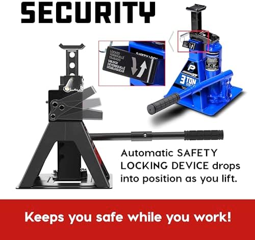 POWERBUILT 3 Ton All-in-One Hydraulic Bottle Jack and Jackstand in One - Image 6