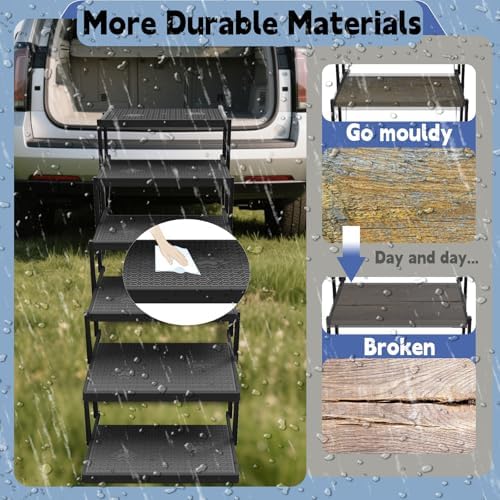 Dog Steps for Car & SUV – 6-Step Foldable Pet Stairs for Large Dogs, Non-Slip - Image 5