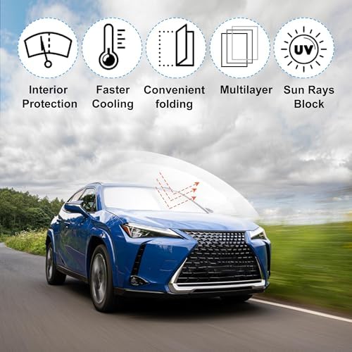 Windshield Sunshade for 2019-2026 Le-xus UX250h/260h/300h/300e - Image 2