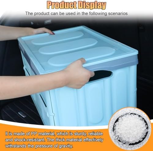 Car Trunk Organizer, Foldable Plastic Cargo Storage Box - Image 4