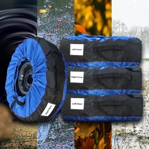 Silscvtt Universal Package of 4 Blue Portable Tire Bags - Image 6