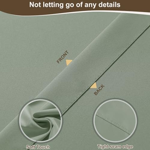 Outdoor Curtains for Patio Waterproof Rod Pocket 6 Pcs 54x95 Sage Green - Image 7