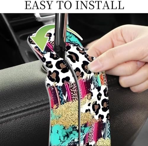 PU Leather Car Seat Hook, Storage Headrest Hanger, Cute Car Backseat Organizer - Image 5