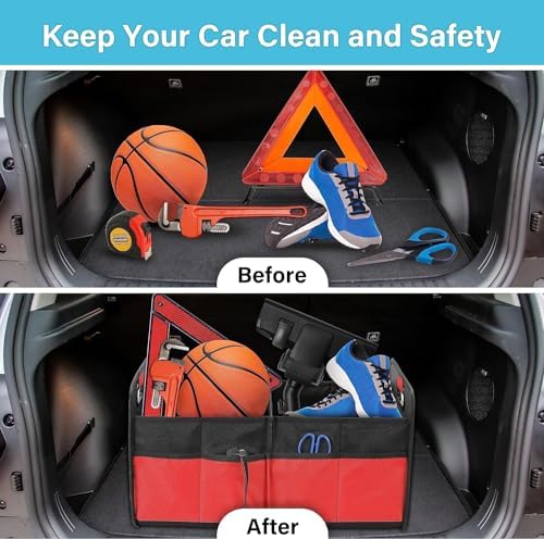 Simple Deluxe Trunk Organizer for Car/SUV/Truck, Collapsible 2 Compartment 50L - Image 5