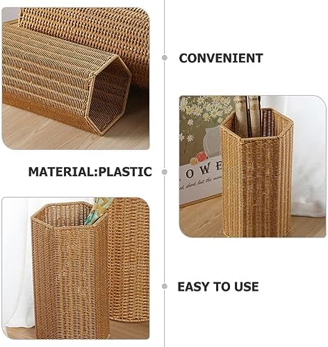 Alipis Woven Umbrella Stand for Entryway Freestanding Umbrella Holder Basket - Image 6