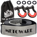 METOWARE Recovery Tow Strap Kit 3" x 30ft 35000 lbs Break Strength by METOWARE