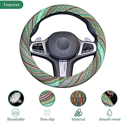 Universal 15inch Ethnic Style Baja Blanket Steering Wheel Cover - Image 4