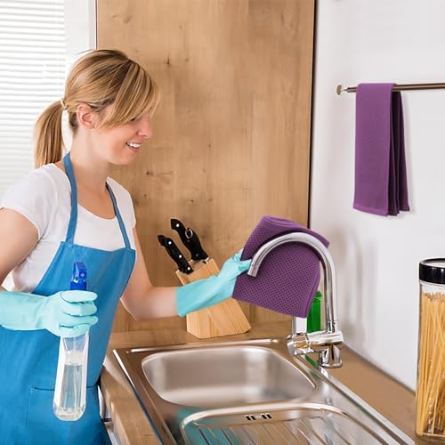 Kitinjoy 100% Cotton Waffle 4-Pack Kitchen Towels - Image 5