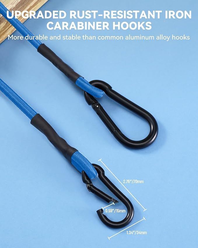 8 Pack 24" Heavy Duty Bungee Cords - Image 3