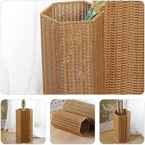 Alipis Woven Umbrella Stand for Entryway Freestanding Umbrella Holder Basket - Image 4