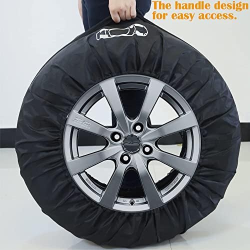 Tire Cover 4pcs Skyour Adjustable Waterproof Seasonal Spare Car Wheel Tire - Image 4