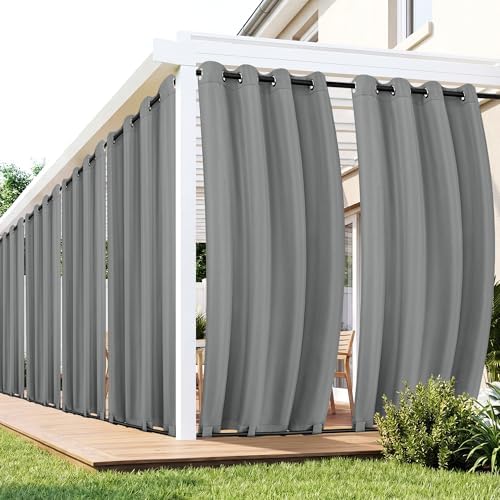 Gazebo Curtains Outdoor Waterproof 6 Panels, Porch Sun Shade by RichSets