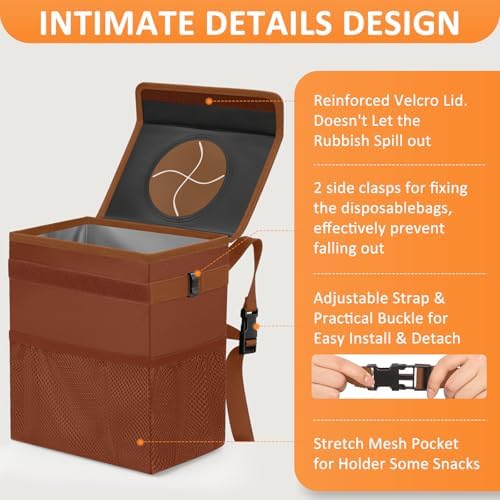 Vankor Car Trash Can, 2.2 Gallons Capacity, Waterproof, Polyester Material - Image 4
