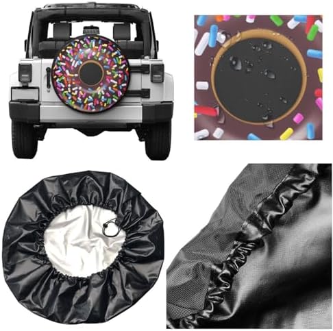 Chocolate Sprinkles Donut Spare Tire Cover Doughnut Tire Wheel Covers - Image 5