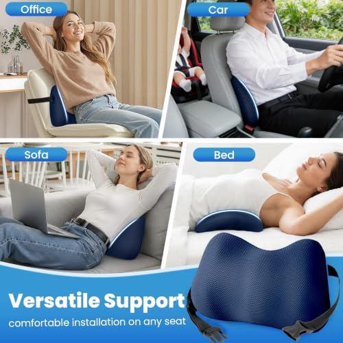 Lumbar Support Pillow, Memory Foam Back Cushion - Image 7