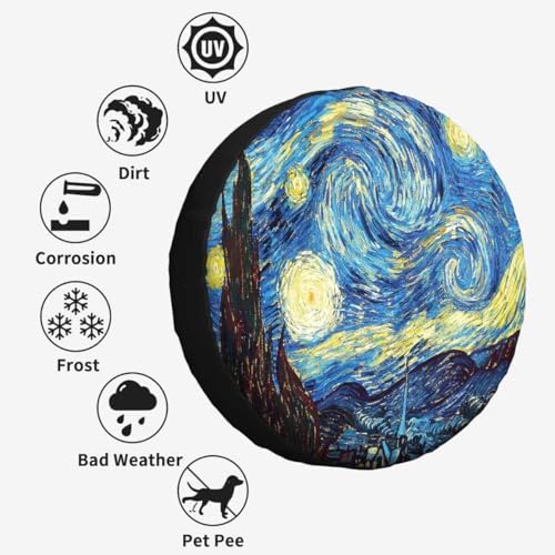 Abstract Starry Sky Spare Tire Cover - Image 4