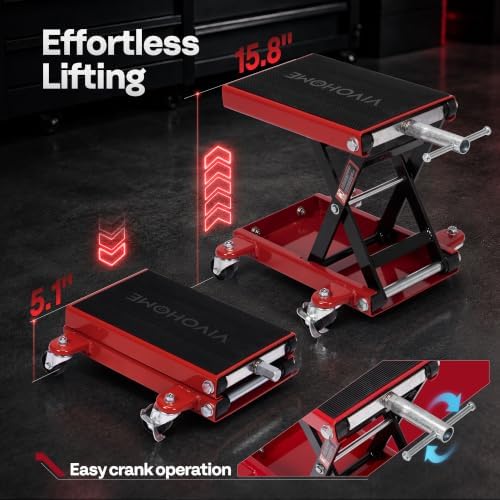 VIVOHOME Motorcycle Lift 1100 Lbs Scissor Lift Jack - Image 3
