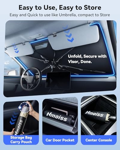 Nmoiss Windshield Sun Shade Umbrella - Image 5