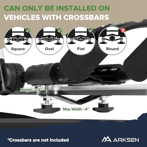 ARKSEN 2 Pack Universal Folding Kayak Roof Rack - Image 5