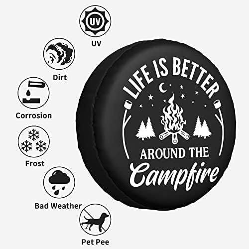 Life is Better Around The Campfire Rv Spare Tire Cover - Image 6