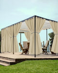 Grommet Outdoor Curtains for Patio Waterproof 8 Pcs 54x84 In Cream by HolidayIdeas